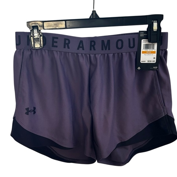 Under Armour Women’s Play Up 3.0 Shorts Purple Size Small NWT $30 - Picture 1 of 5